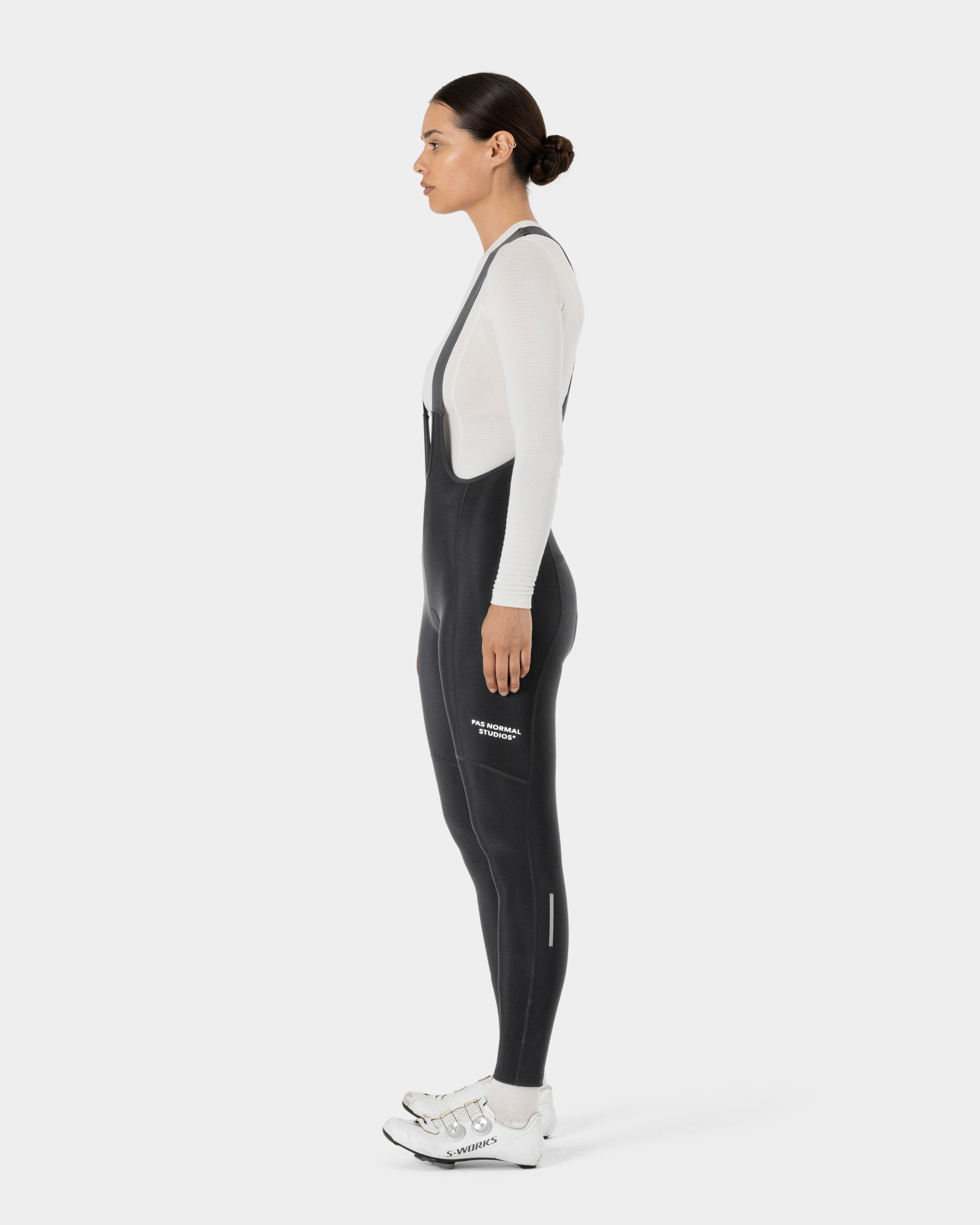 Women's Essential Thermal Long Bib Black Pas Normal Studios