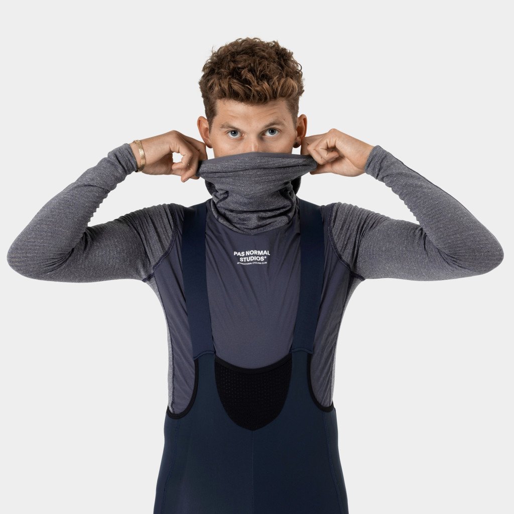 Men's Thermal Hooded Windproof Base Layer - Navy - Pas Normal Studios